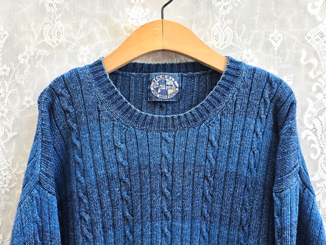 90s Den-M-Nit 인디고 코튼 니트 상품이미지2