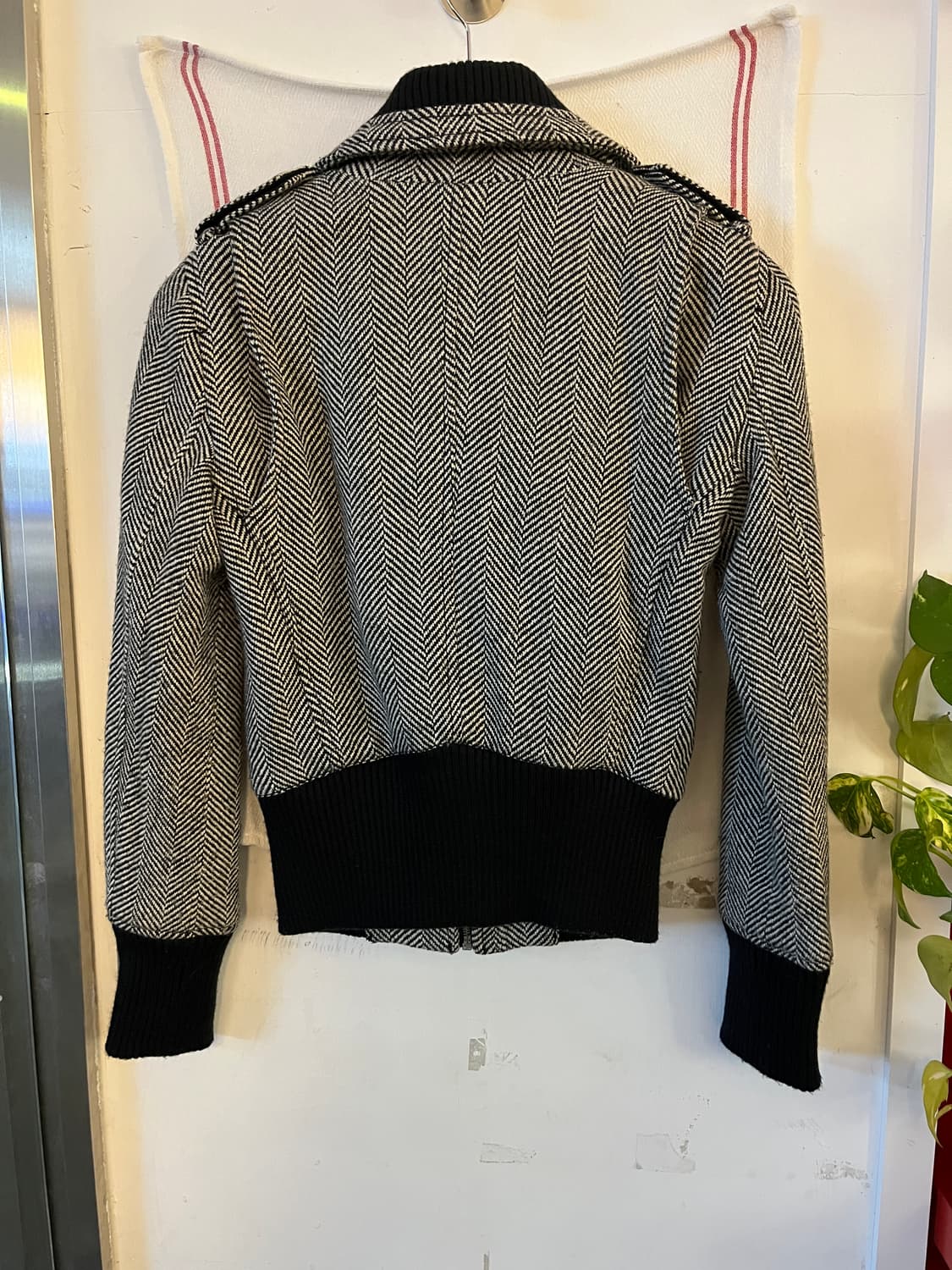 아르마니 익스체인지 하이넥 헤링본 자켓 상품이미지6