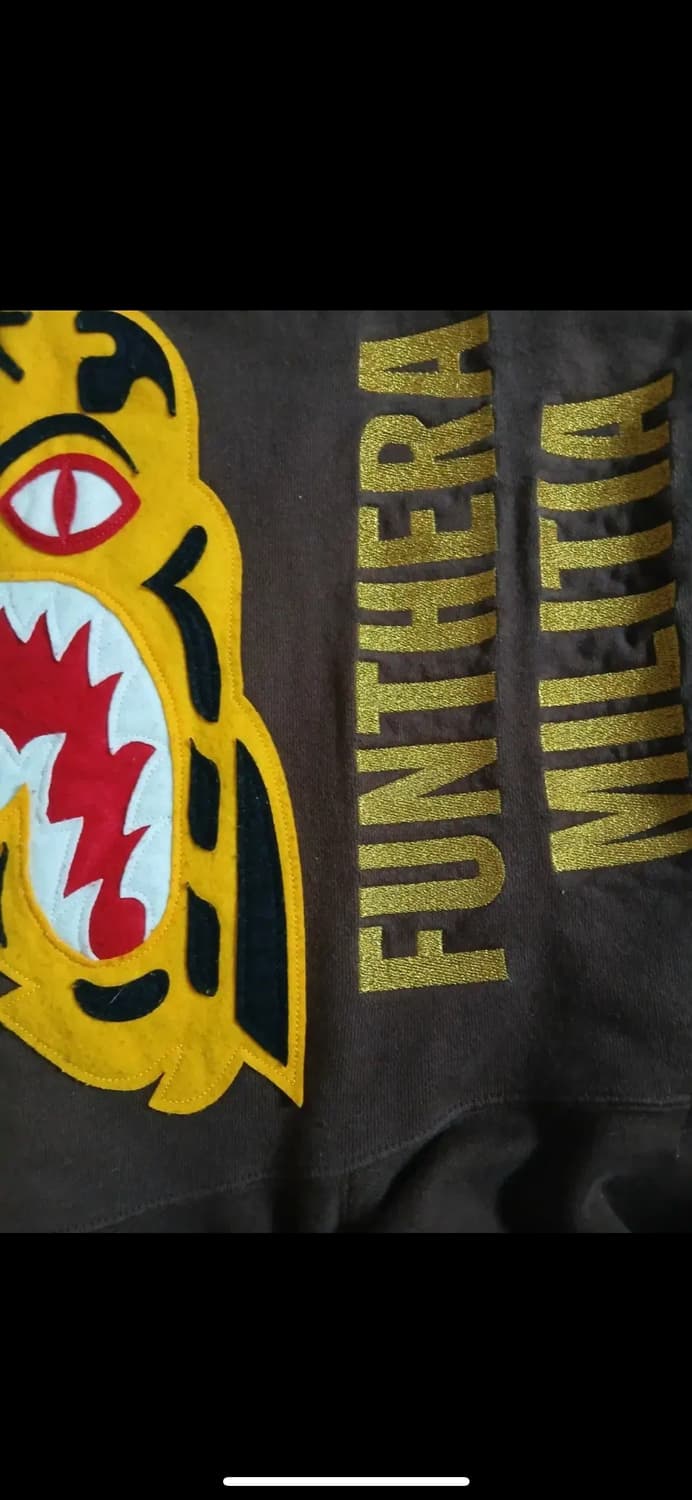 BAPE 베이프 OG 타이거 샤크 풀집업 후드 브라운M 상품이미지7