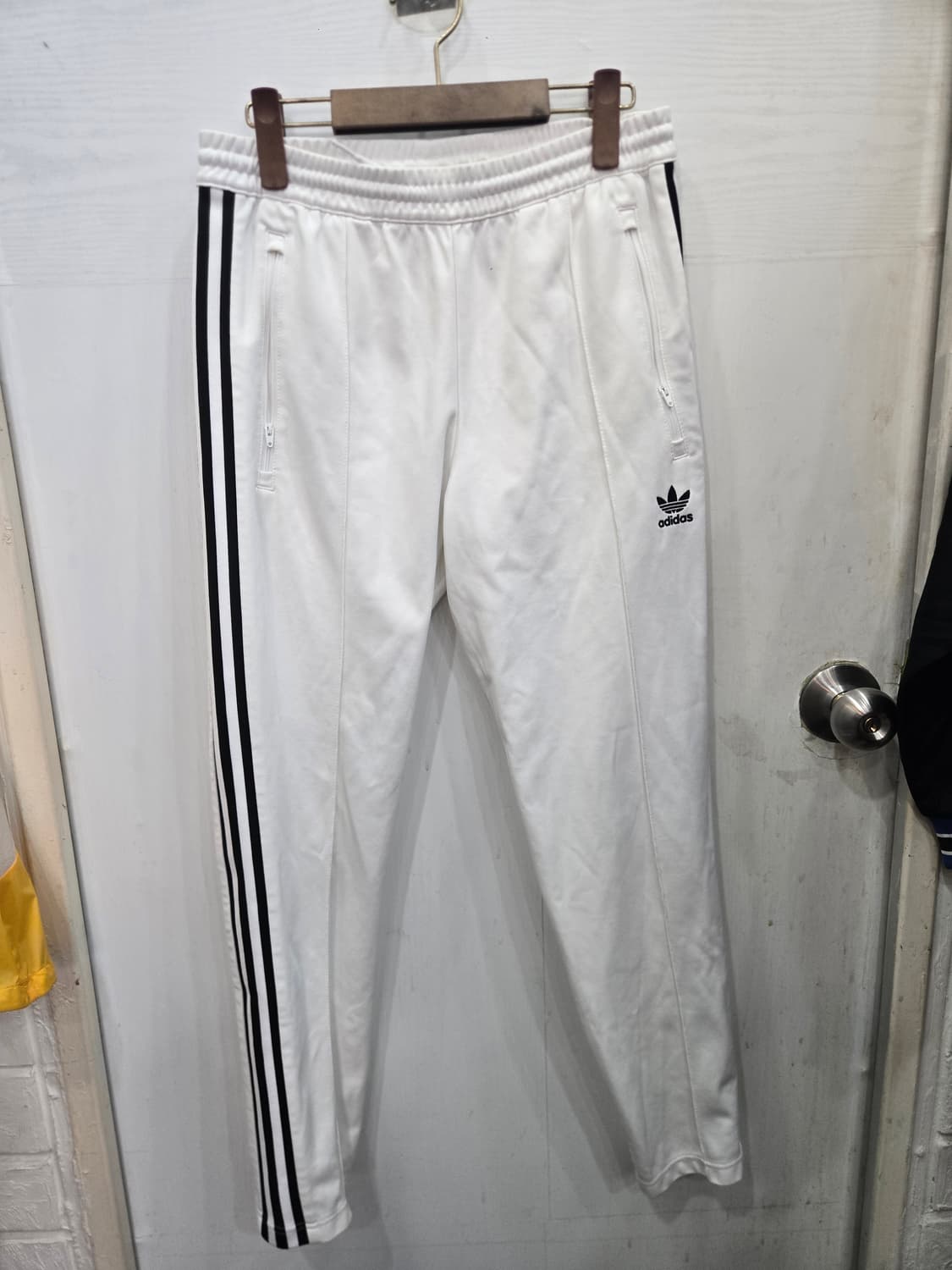 M,95)) adidas 아디다스 화이트 & 블랙 트레이닝복 바지 ! 상품이미지1