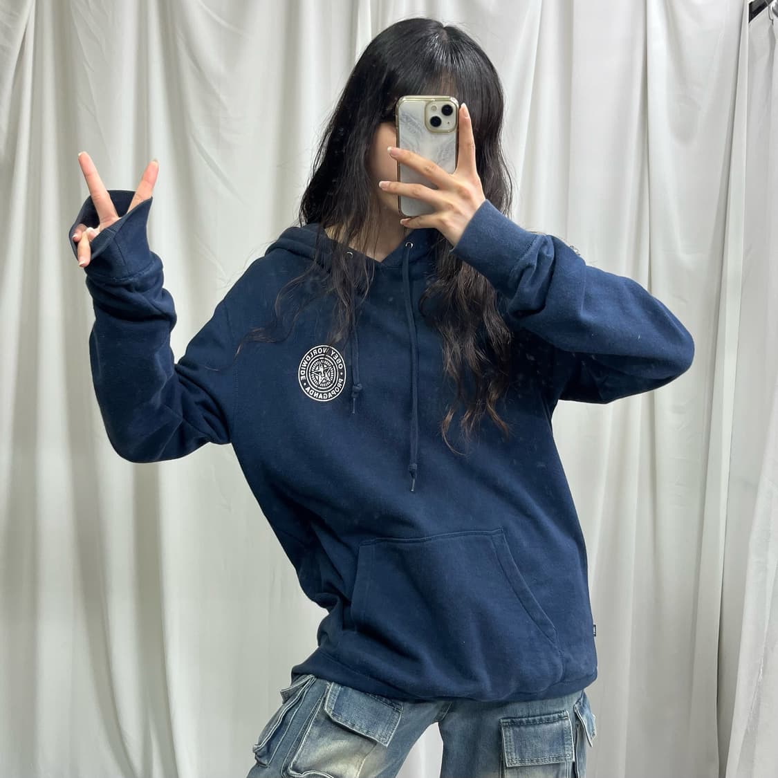 Obey navy hoody 상품이미지2