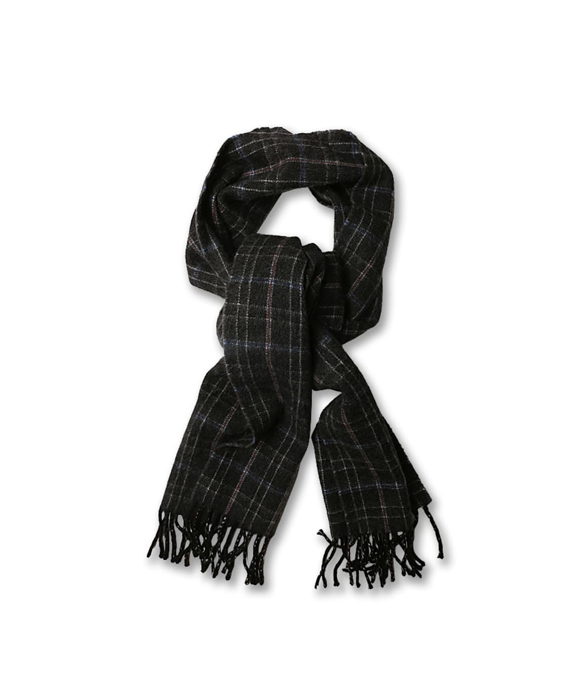 드레익스 [Drake's] 차콜 그레이 체크 런던 스코틀랜드 머플러 상품이미지1