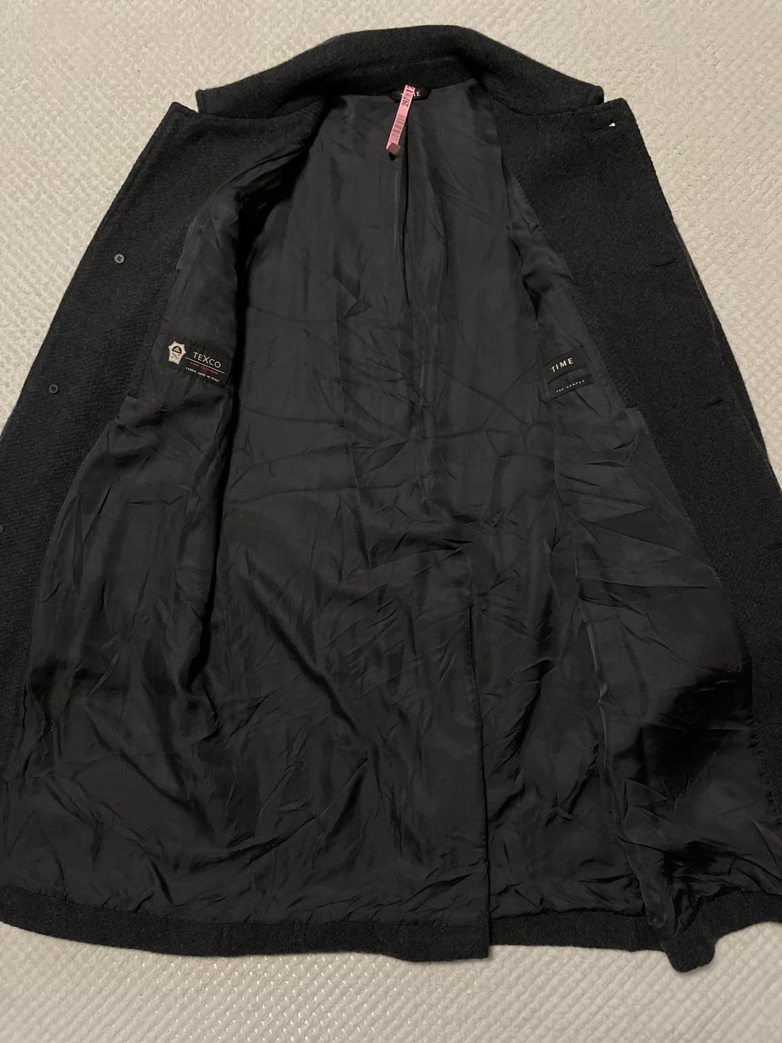 TIME 타임옴므 22FW 캐시미어100% 발마칸 코트 다크 그레이 상품이미지6