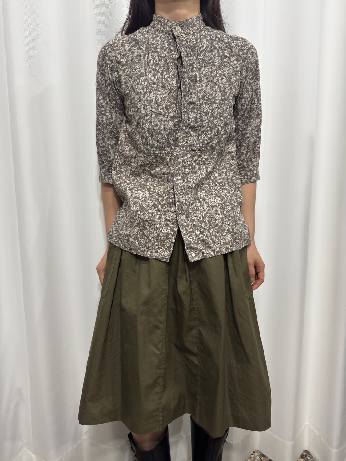 beams boy flower shirt 상품이미지4