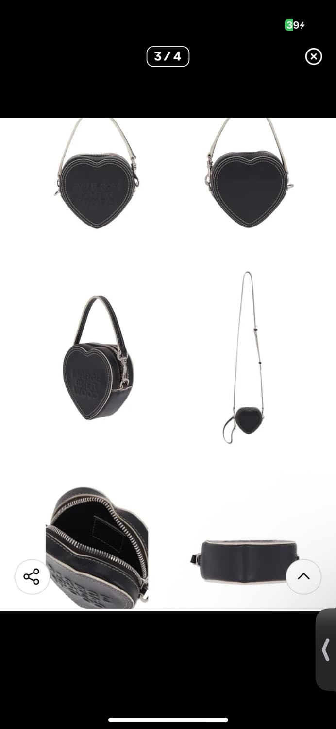 마지셔우드 하트 파우치 백 블랙 상품이미지2