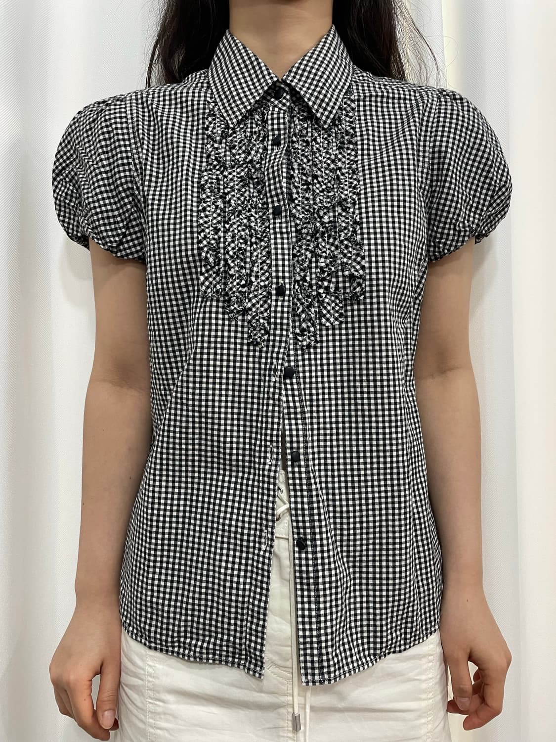 frill check shirt 상품이미지1