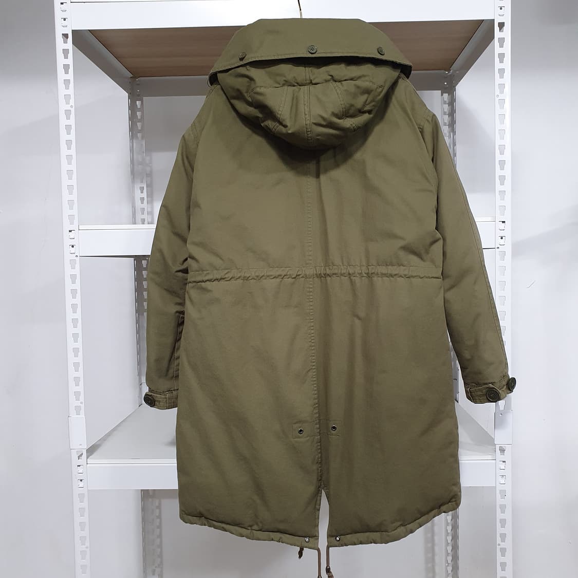 Avenue seoul 라쿤 퍼 카키 구스다운 패딩 야상 상품이미지5