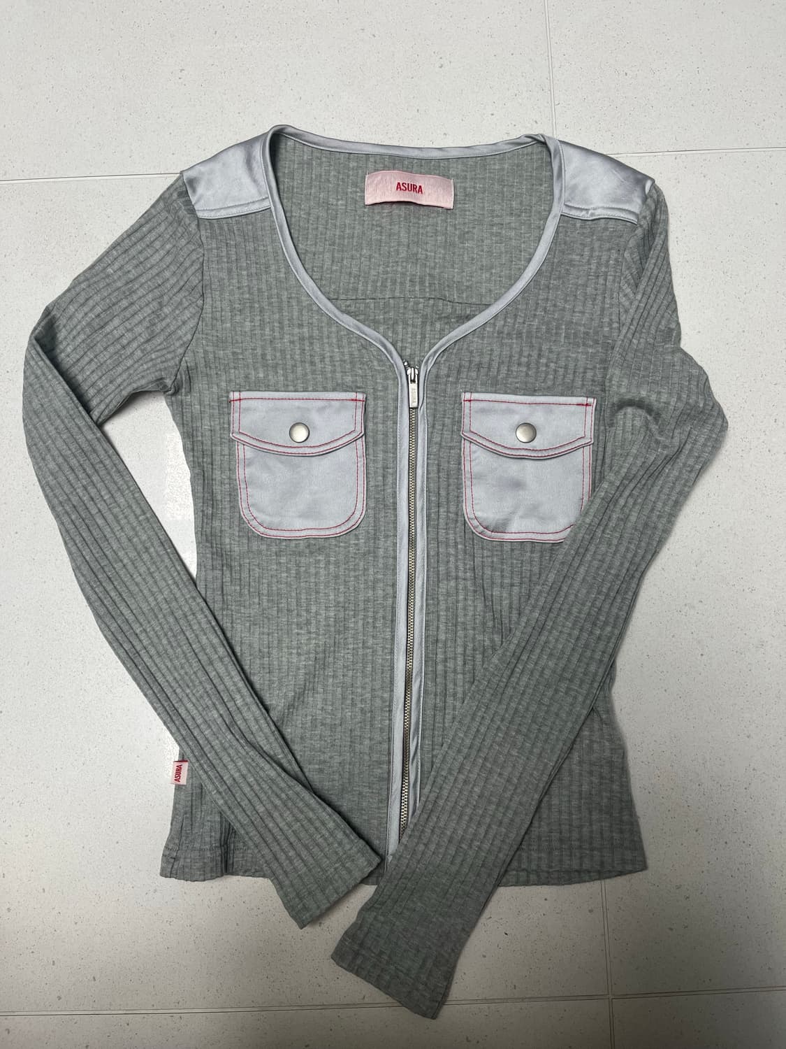 아수라 새틴 지퍼 티 상품이미지4