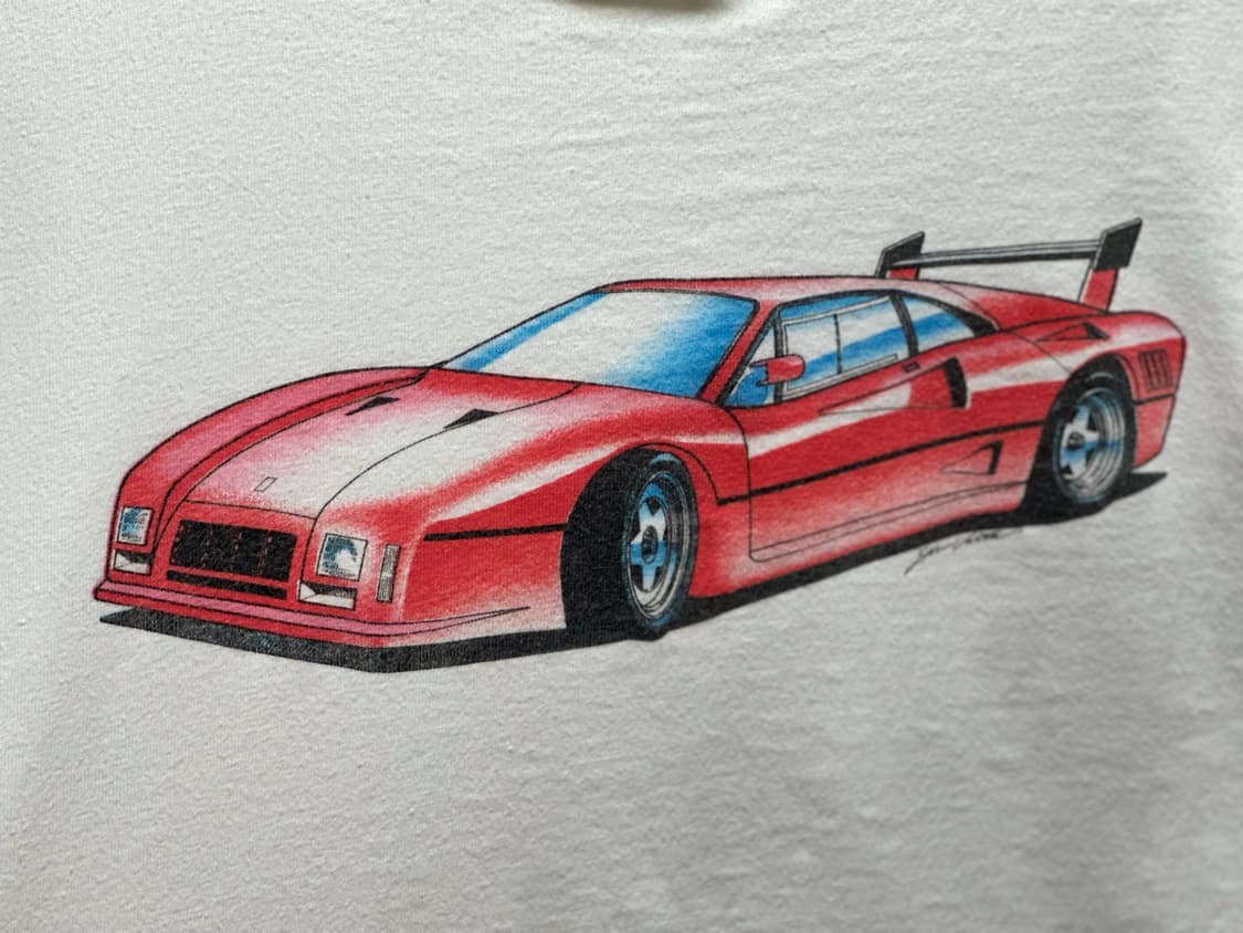 90s 빈티지 페라리 288 GTO 에볼루치오네 아트 티셔츠 XL 상품이미지2
