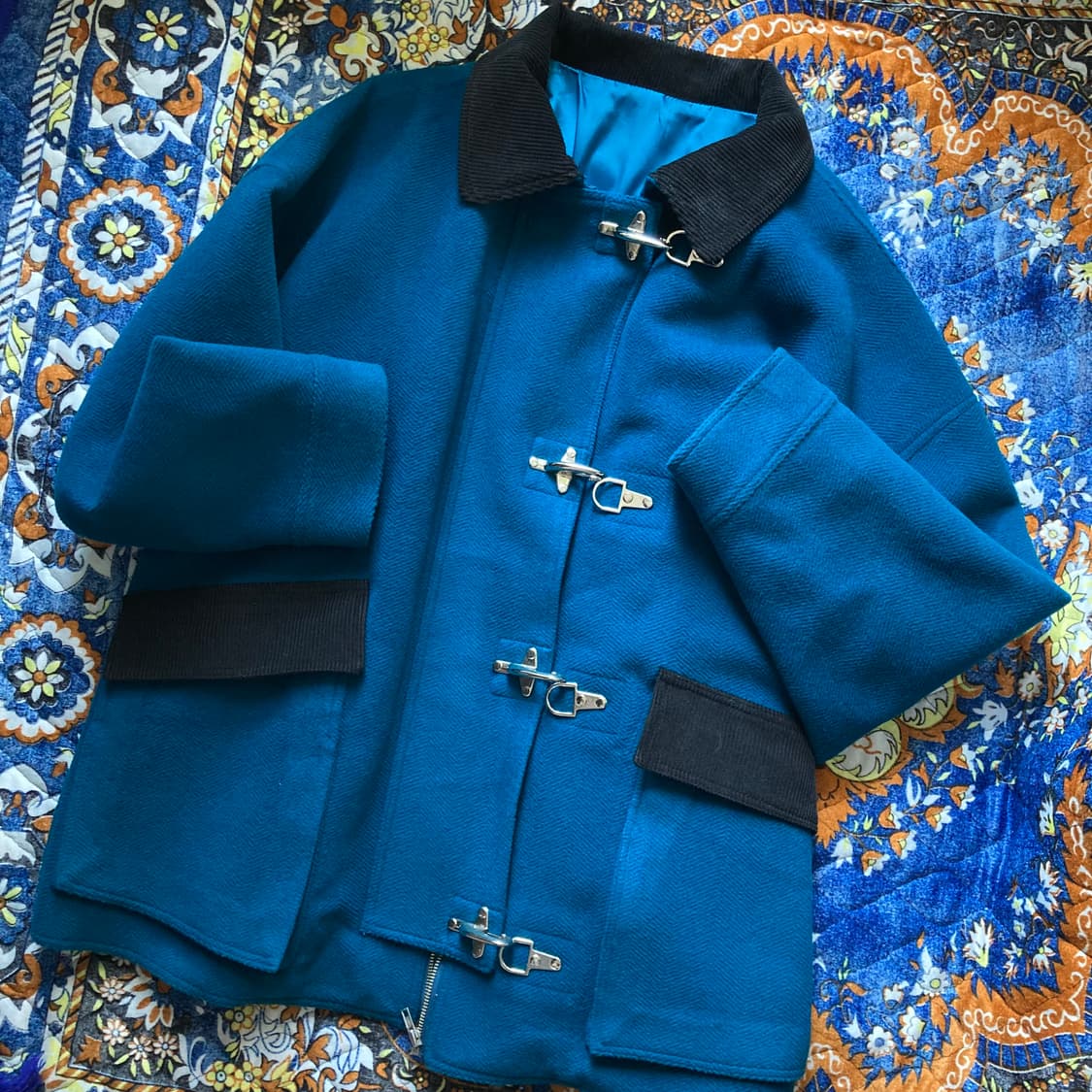 freckle 프레클 노이 어덜트 피셔맨 파이어맨 버클 디테일 코트 블루 상품이미지5