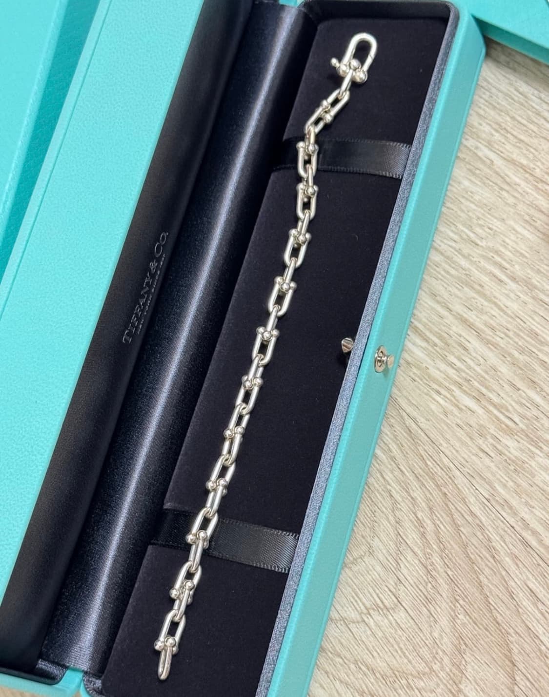 [M] 티파니 하드웨어 스몰링크 팔찌 브레이슬릿  실버 상품이미지5