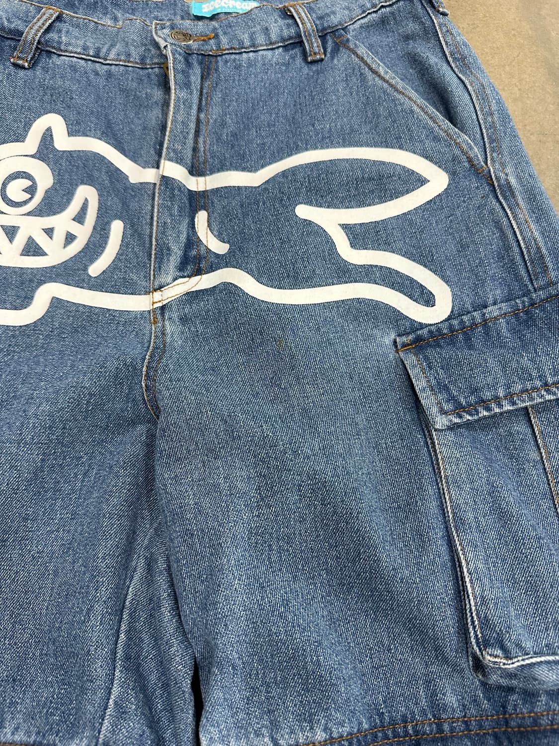 BBC 아이스크림 러닝독 투웨이 데님카고팬츠 상품이미지7