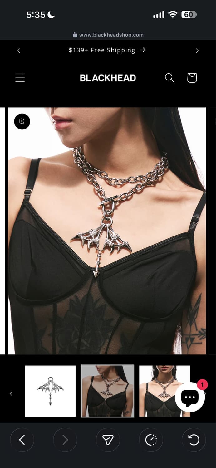 black headstudio necklace 상품이미지2