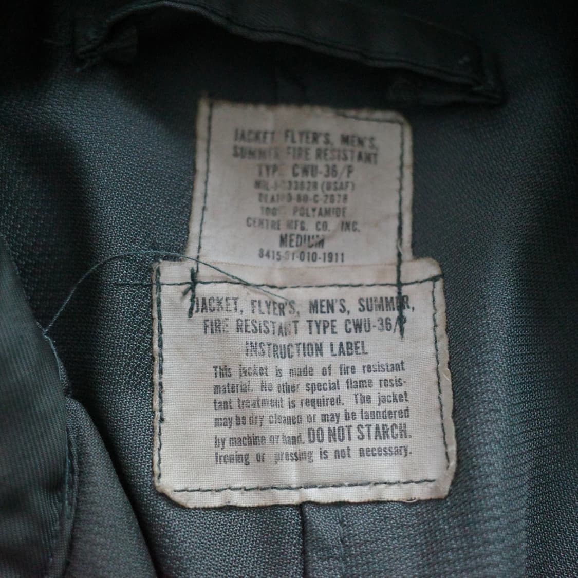 80s 미군 USAF 오리지널 CWU-36/P 플라이트 자켓 미디엄  상품이미지5