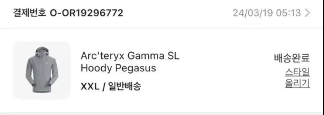 아크테릭스 감마 SL 후디 페가수스 2XL 상품이미지9