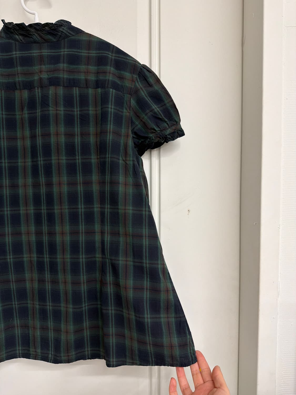 일본빈티지 Gap 타탄체크 프릴 반팔블라우스 상품이미지10