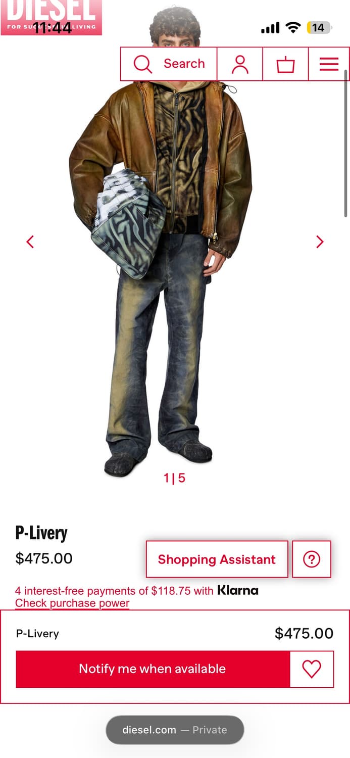 디젤 P-Livery 바지 상품이미지5