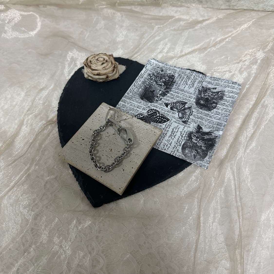 빈티지 고딕 되지코 링크 팔찌 상품이미지1