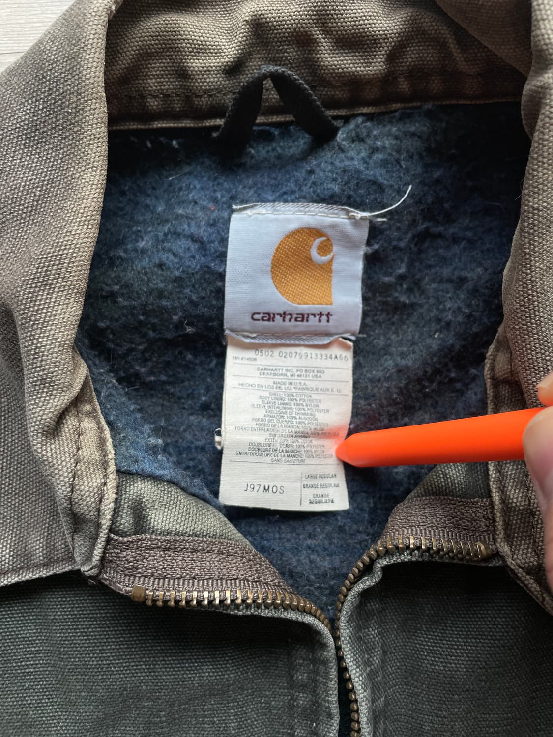 칼하트 J97 모스 mos 디트로이트 자켓 빈티지 carhartt 상품이미지2