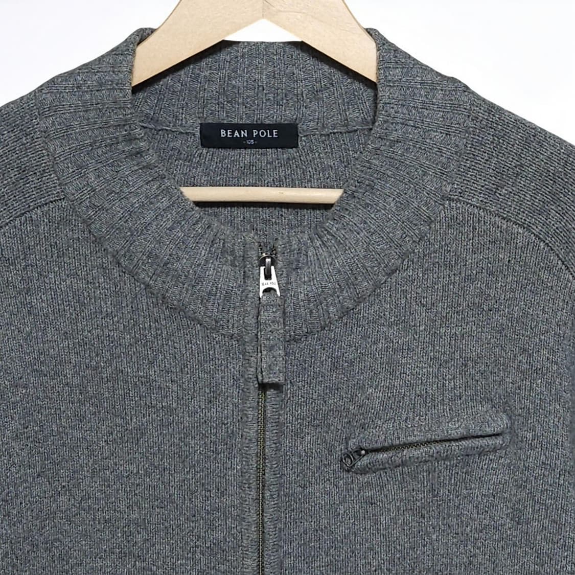 105)BEAN POLE 빈폴 묵직한 울 소재 집업 자켓 그레이 상품이미지2