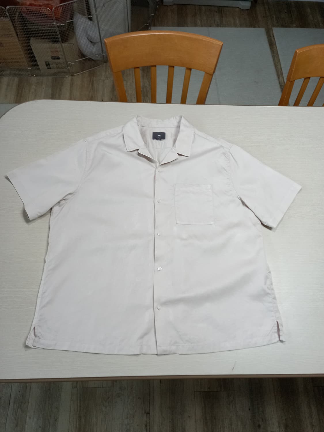 2XL110 H&M 리오셀40% 반팔셔츠 연베이지 2XL-232 상품이미지1