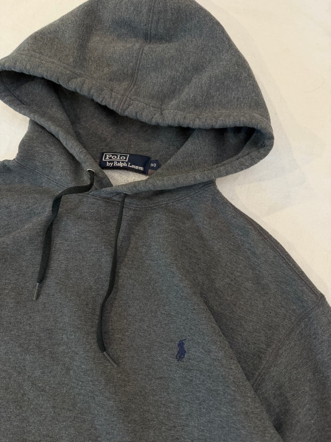 90s 폴로 랄프로렌 포니 후드티 딥 그레이 상품이미지2