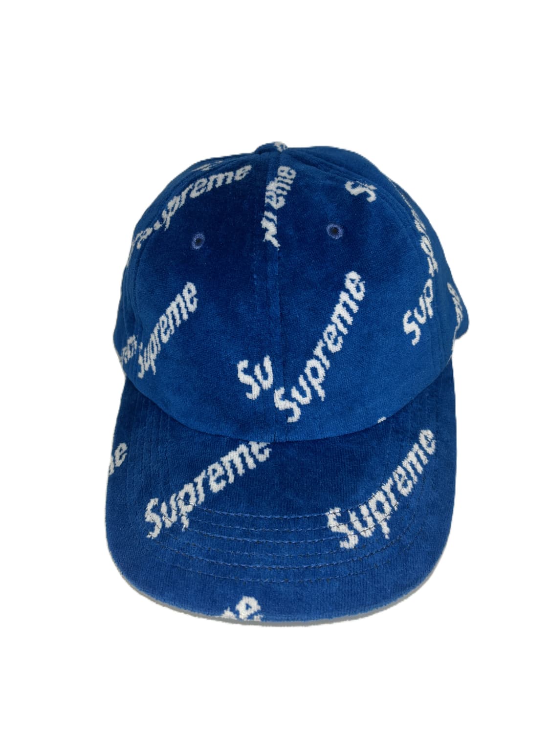 슈프림 벨벳 패턴 캠프 캡 블루 상품이미지1