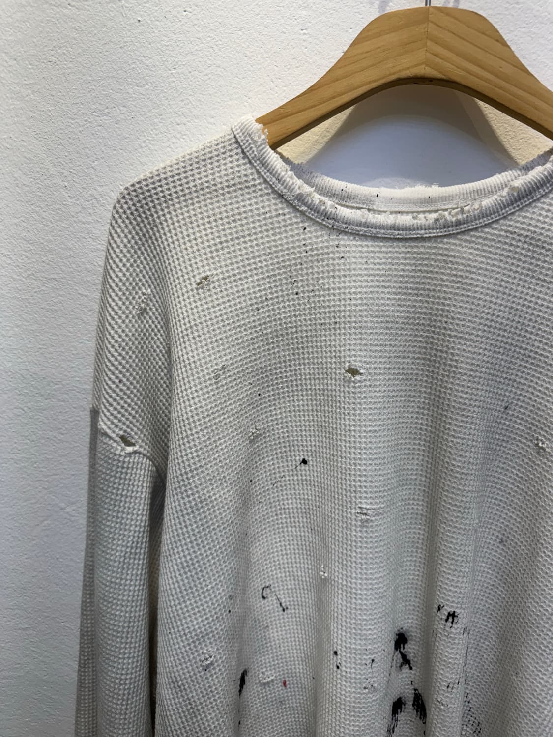 빈티지 와플 긴팔 상품이미지2