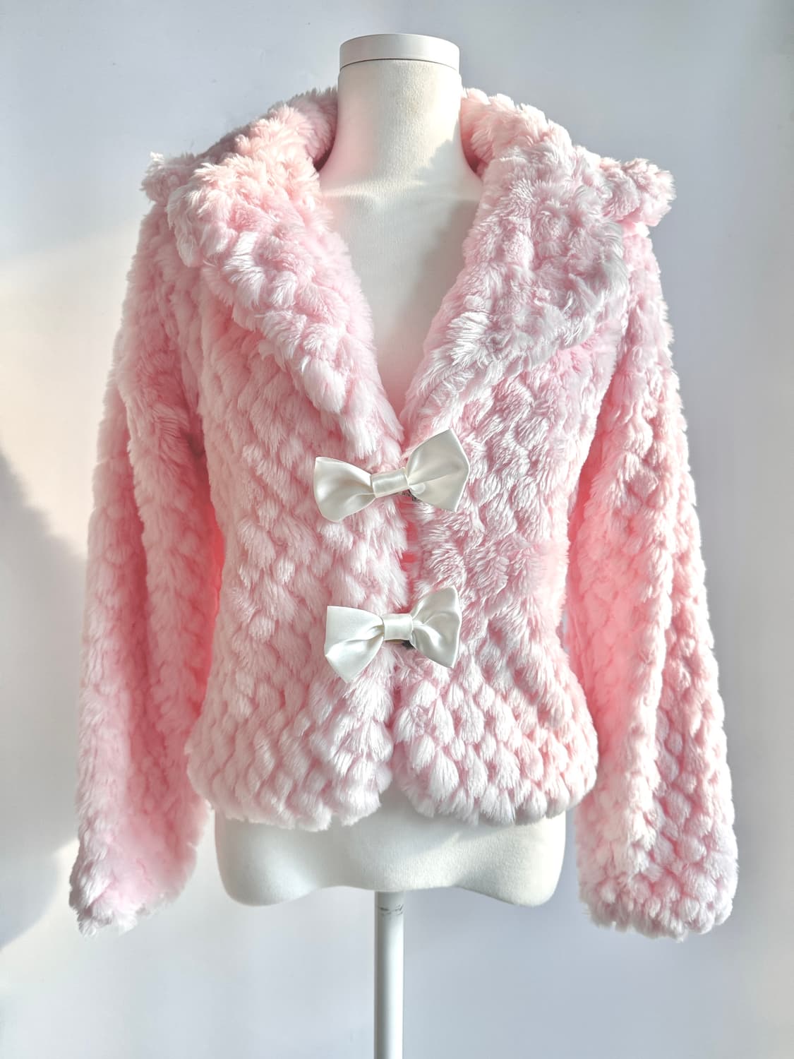 히메갸루 딸기우유 핑크퍼코트 달천깔 양산형 러블리  상품이미지1