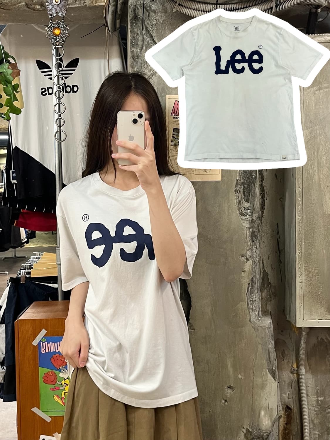 리 반팔티 화이트 M #csz465 상품이미지1