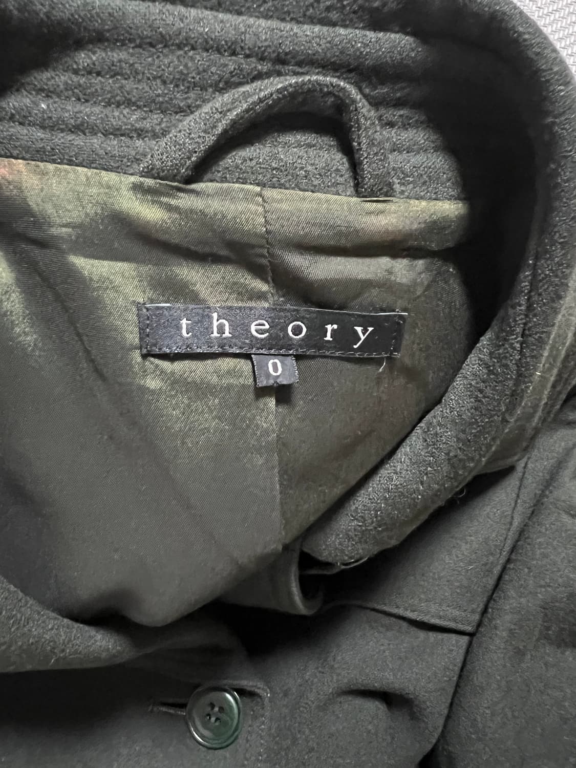 띠어리 theory 다크 그린 트렌치 코트 정품 상품이미지3