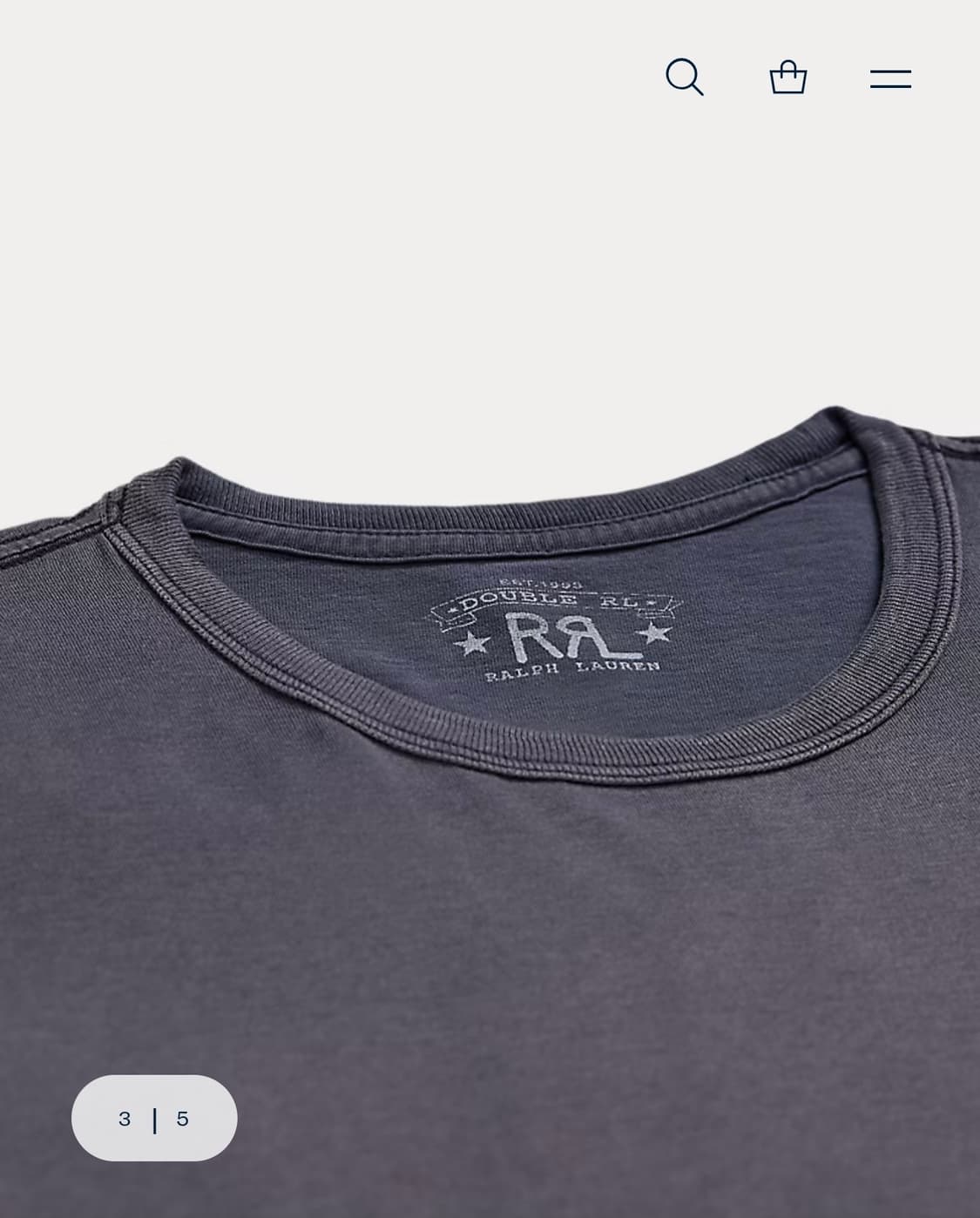 RRL 가먼트 다이 포켓 티셔츠 블루 상품이미지3