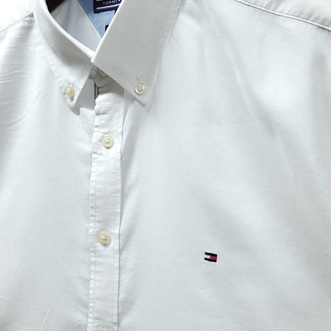 [2XL] 타미힐피거 화이트 코튼 뉴욕핏 긴팔셔츠 상품이미지5