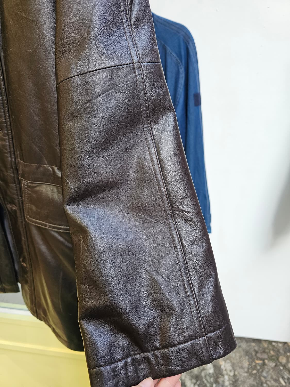 Italy 초코브라운 램스킨 자켓 상품이미지8