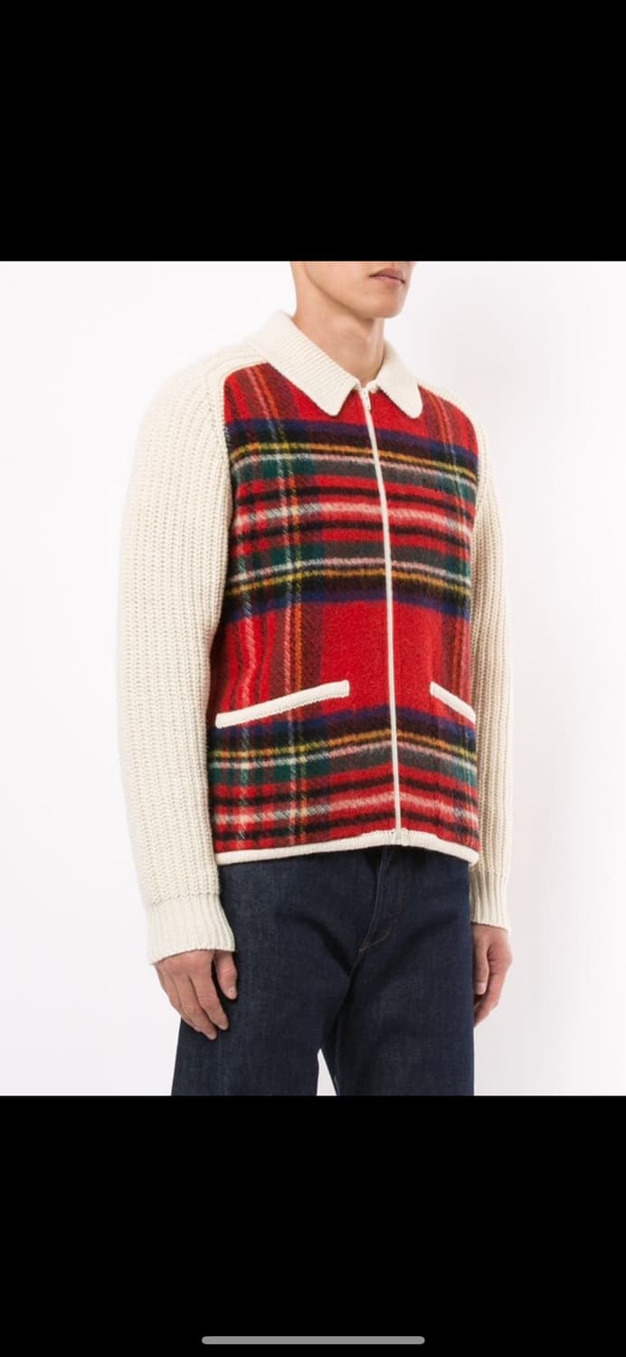 슈프림 플레이드 집업 스웨터  상품이미지1