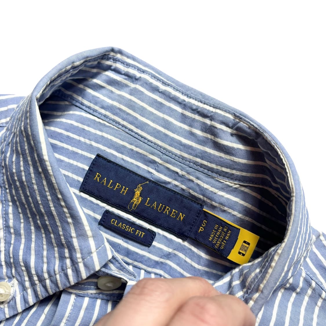 폴로 시어서커면 스트라이프 셔츠 상품이미지3