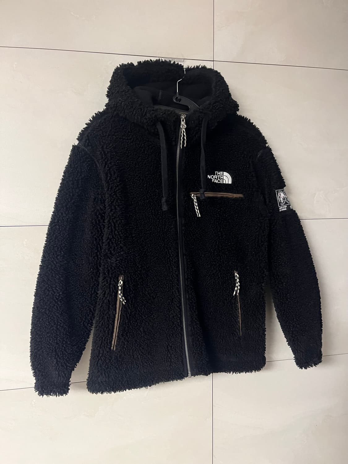 [시착 5회 미만] 노스페이스 뽀글이 후리스 후드 블랙 [XS]  상품이미지2