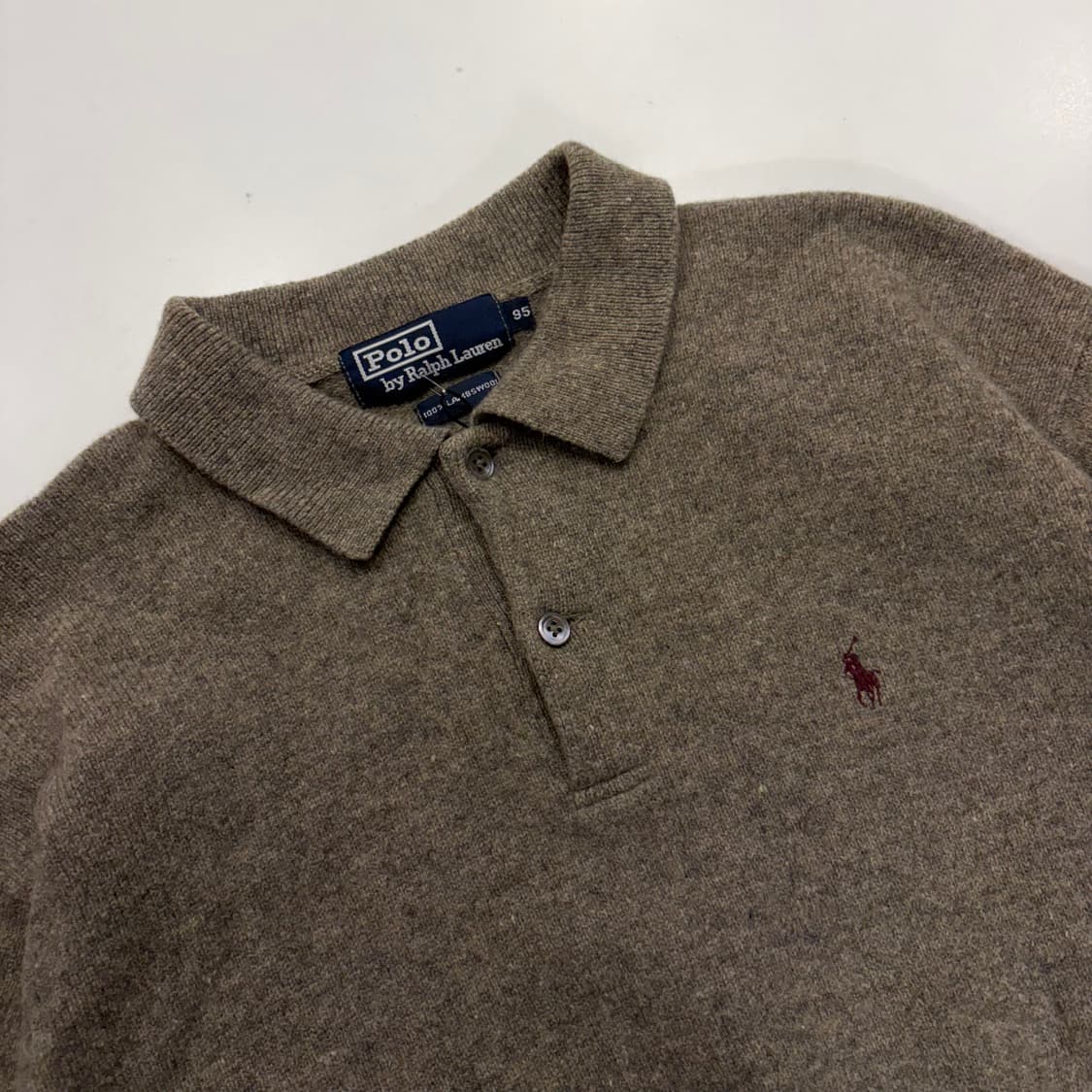[95] 폴로 랄프로렌 램스울 카라넥 니트 브라운 B549 상품이미지3