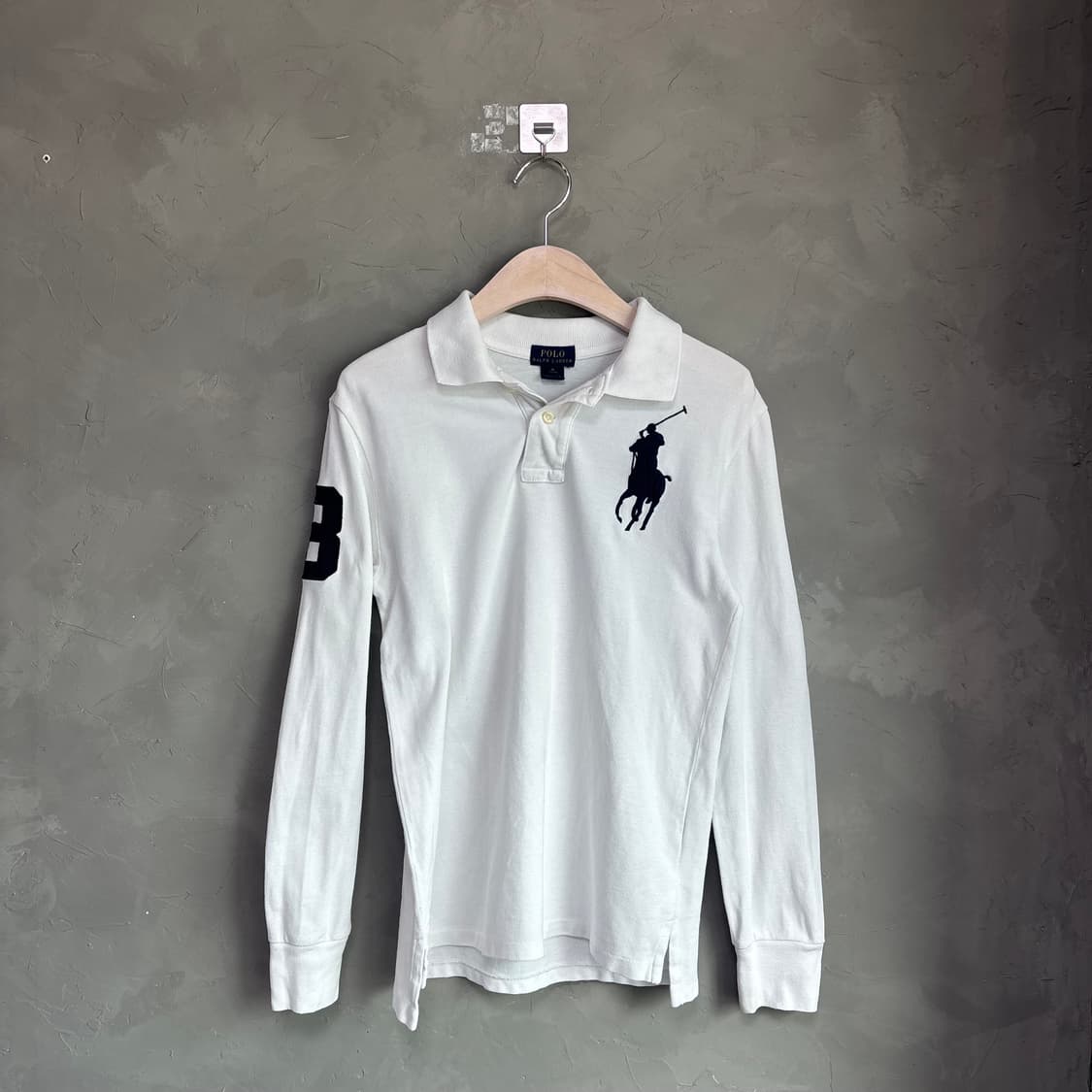 폴로 랄프로렌 빅포니 카라티 롱슬리브 화이트 상품이미지1