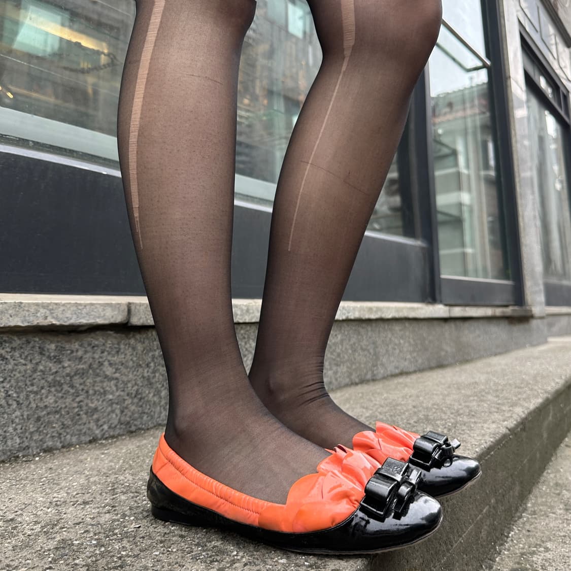 00s 미우미우 페이턴트 레더 더블 리본 발레 플랫 상품이미지1