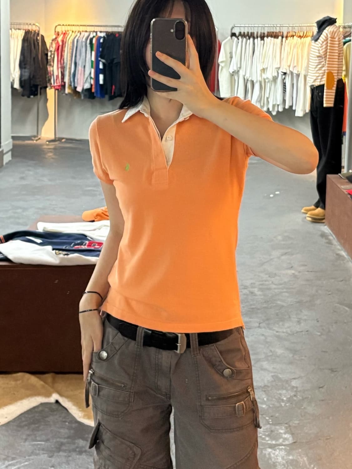 폴로 랄프로렌 배색 카라 PK 반팔 티셔츠 상품이미지1