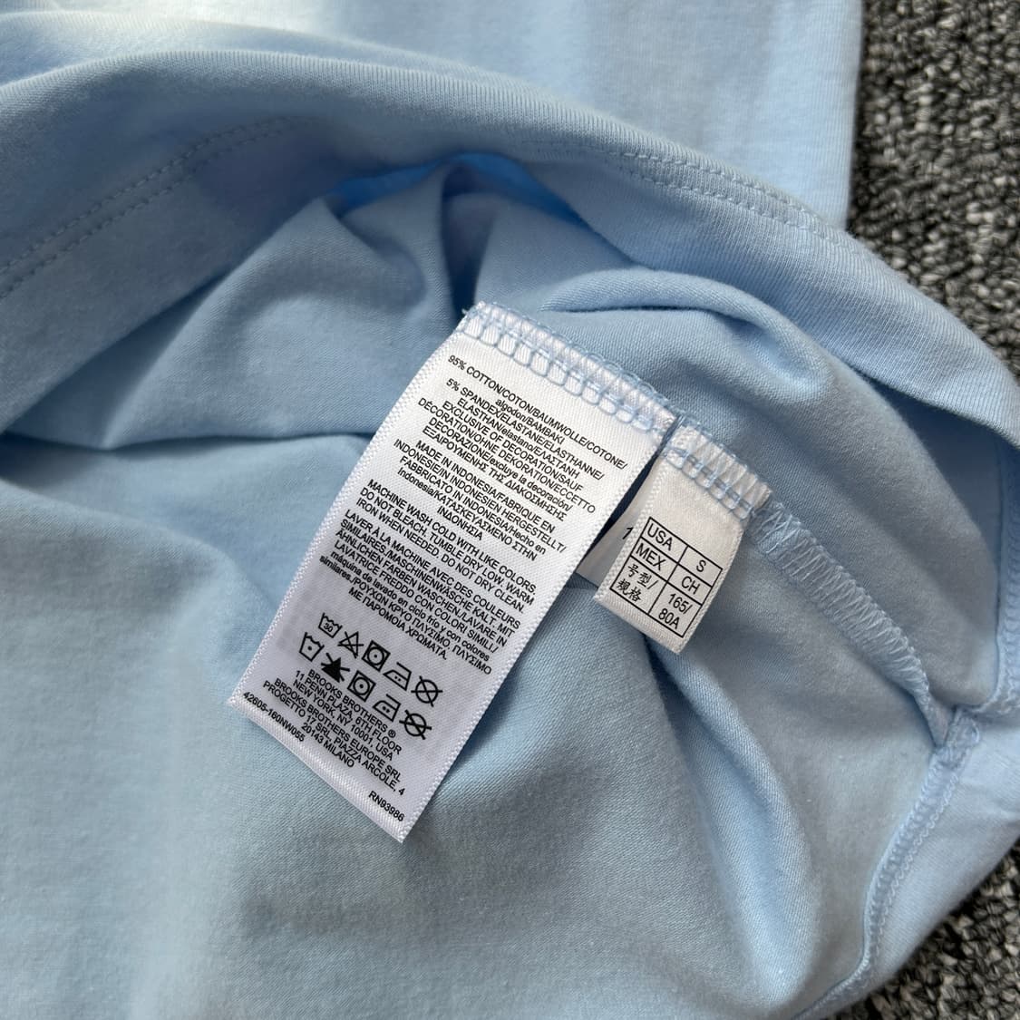 브룩스브라더스 스카이블루 자수로고 반팔티셔츠  상품이미지7