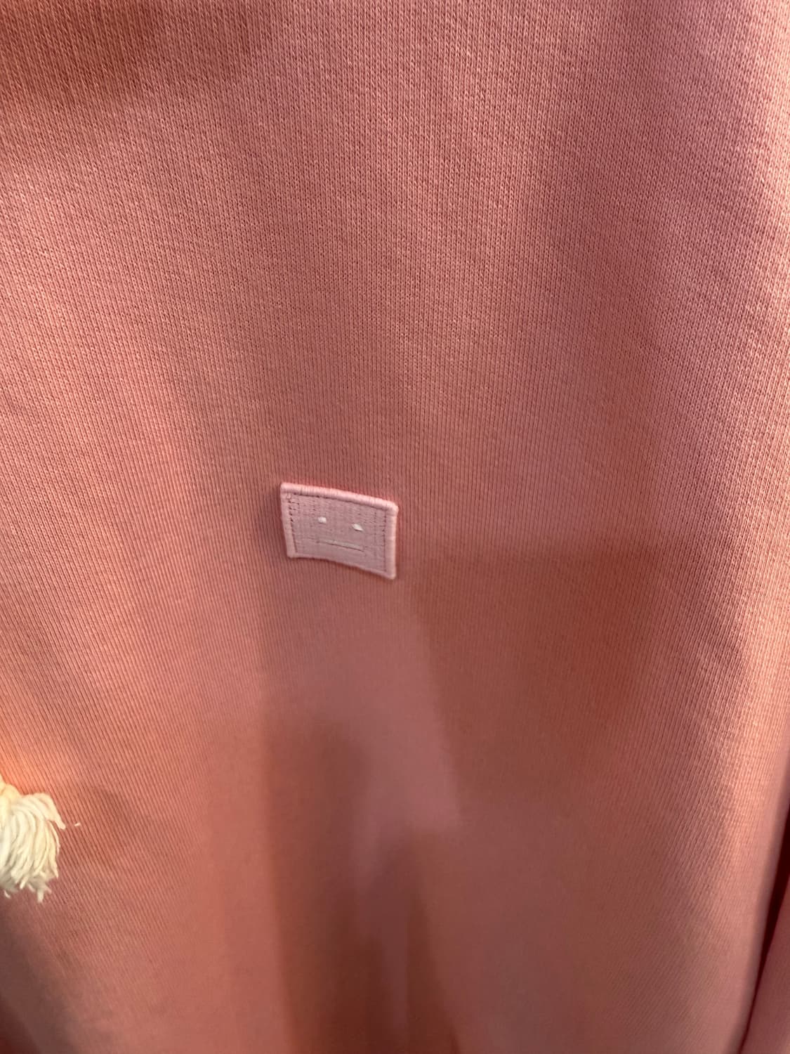 66/21ss 정품 아크네스튜디오 페이스로고 브러쉬 핑크후드팝니다 상품이미지3