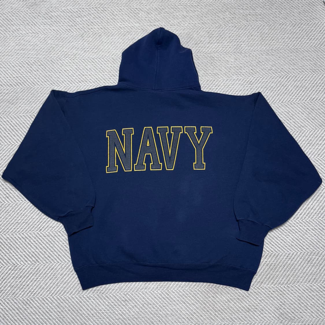 (L) 90s made in usa soffe 밀리터리 네이비 후드 상품이미지7