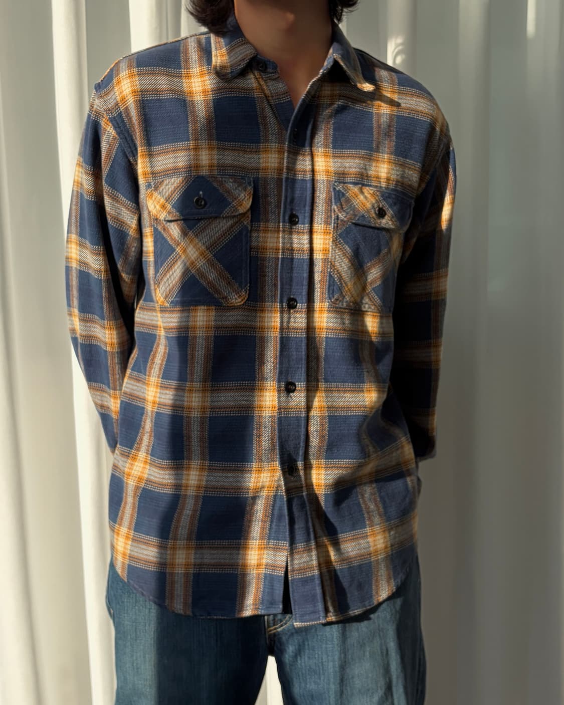 [L]슈가케인 Sugar Cane 플란넬 워크 셔츠  상품이미지1