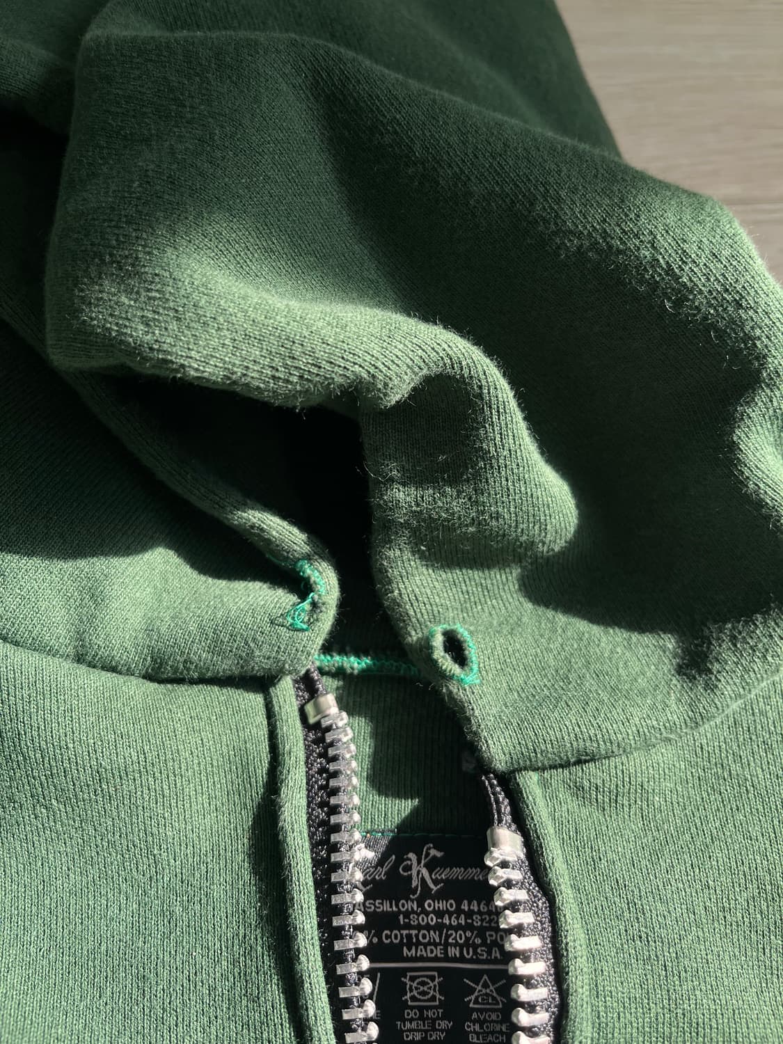 80s 칼 쿠멀링 후드 집업 xxl 상품이미지5