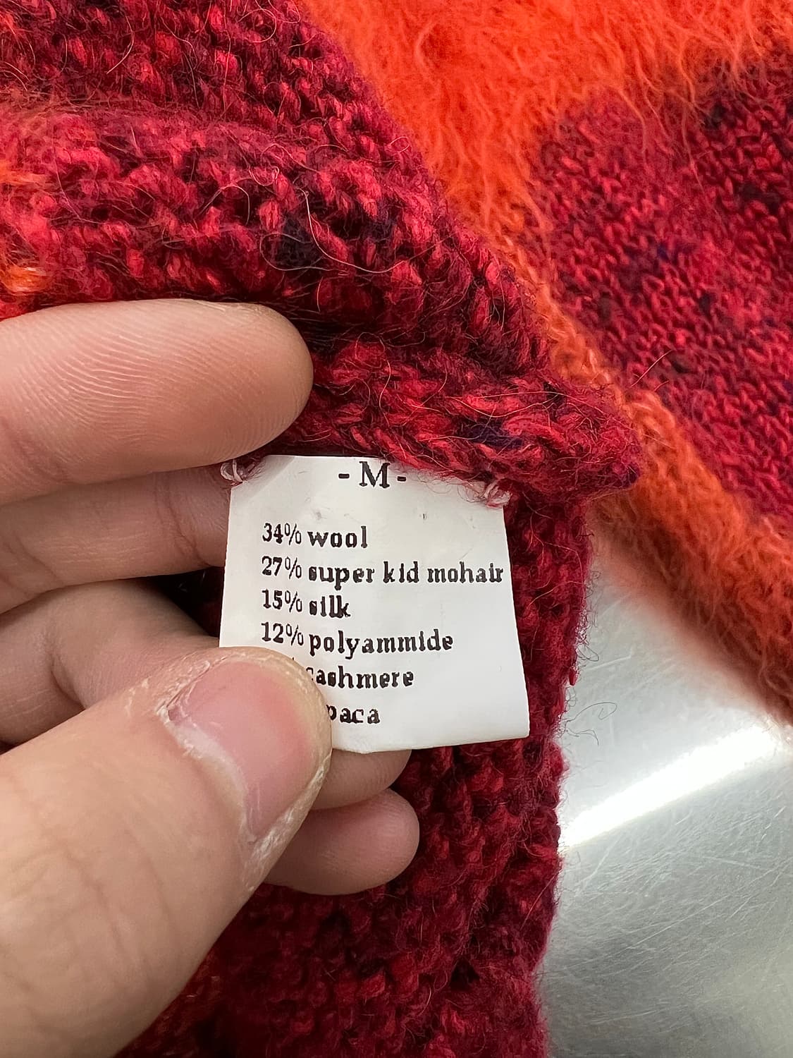 윌터 반 베이렌동크 12fw 네이티브 켄테이션 레디쉬 모헤어 니트 스웨터 상품이미지7