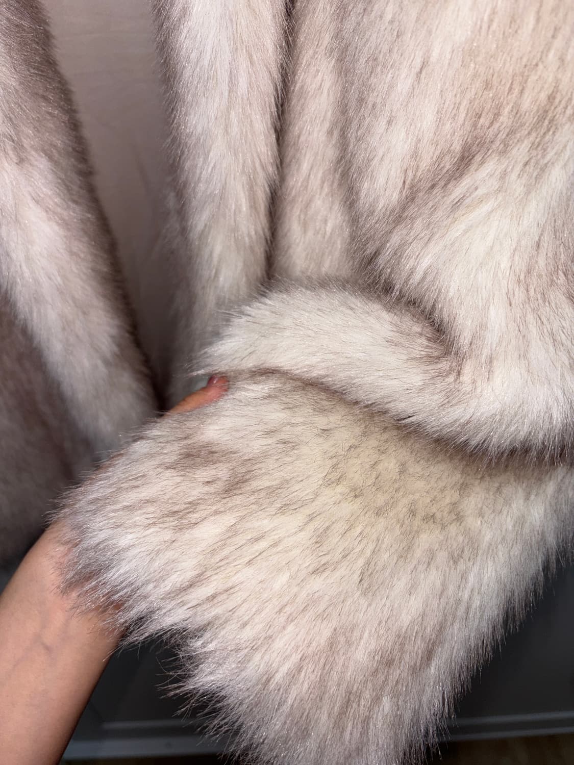 더포르타 소프트 퍼자켓 아이보리 상품이미지2