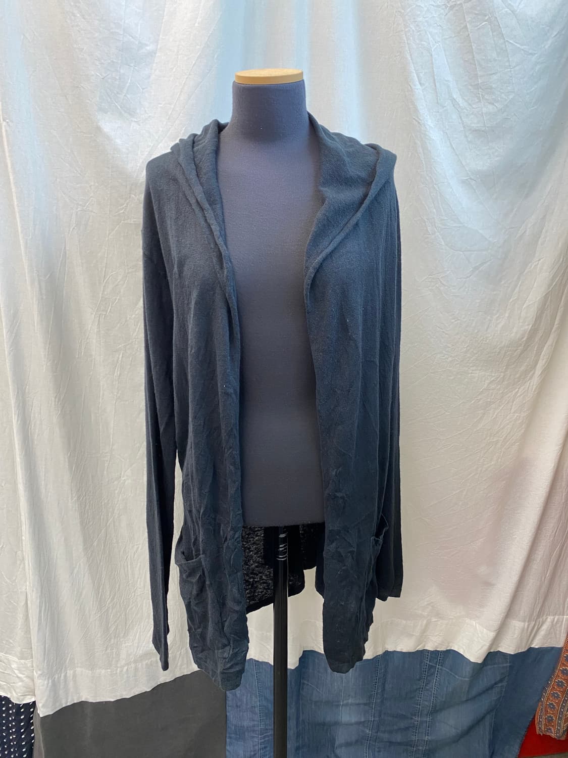 블랙 린넨면혼방 오픈가디건(F) 상품이미지2