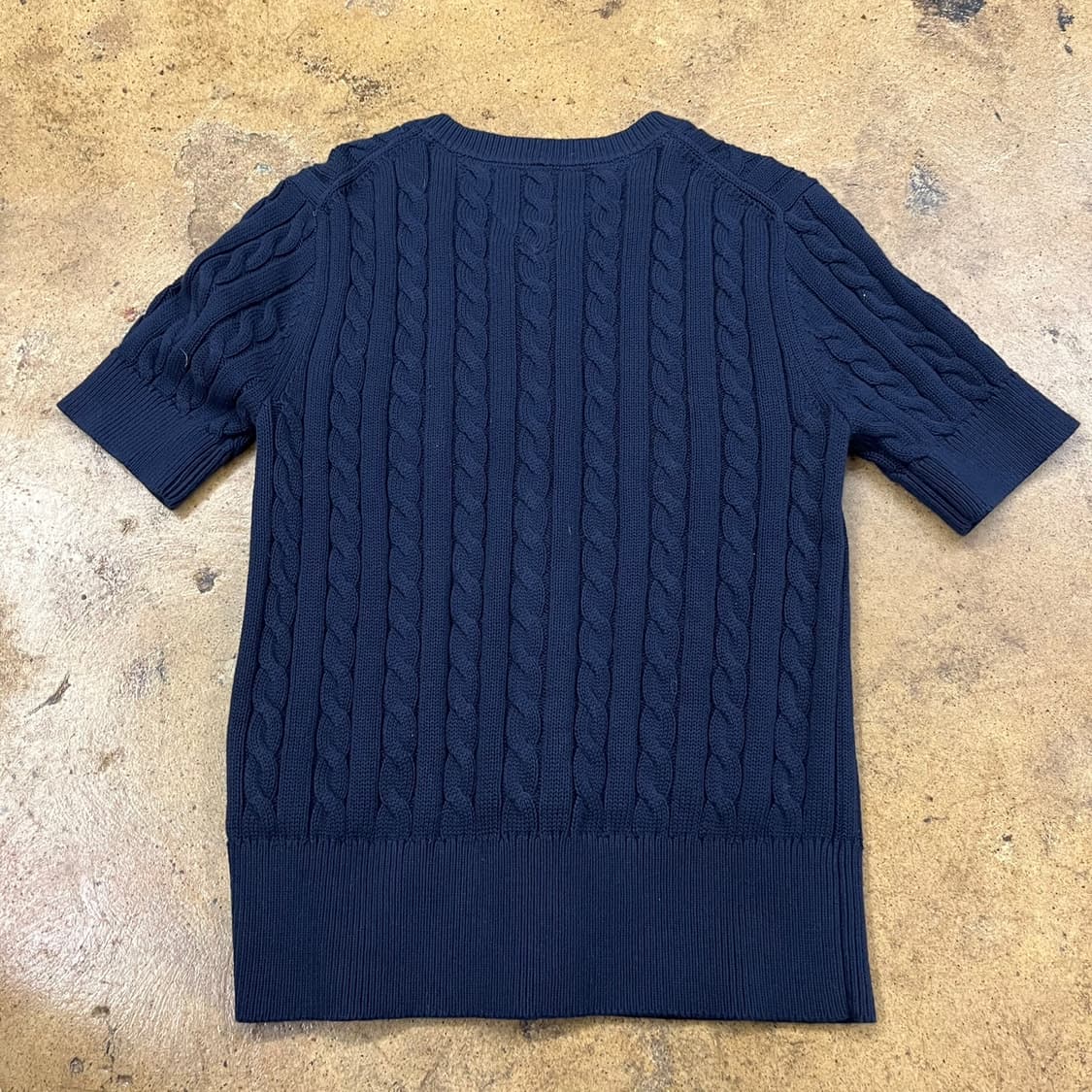 타미힐피거 네이비 꽈배기 반팔 니트 가디건  상품이미지3